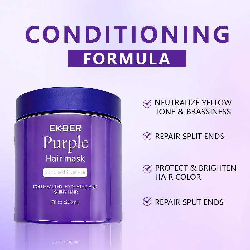 Organic Purple Hair Mask Hair Treatment Moisturizing Natural Professional Repair Keratin Collagen Biotin Purple Hair Mask