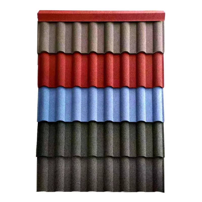 Villa Rooftop Design Modern Stone Coated Steel Roofing Sheet Building Material Metal Roof Tile