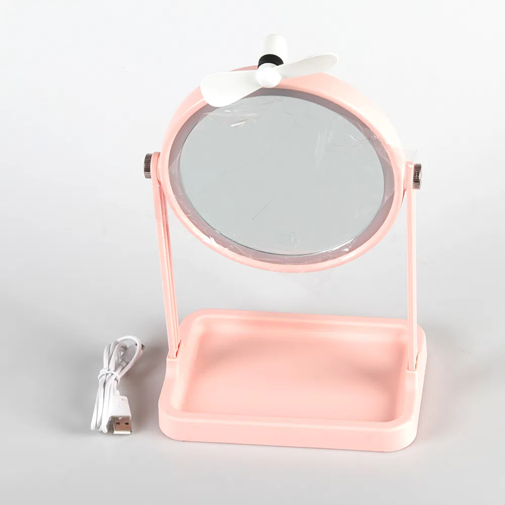 Yichen USB Rechargeable Makeup Mirror with LED Light & Mini Fan