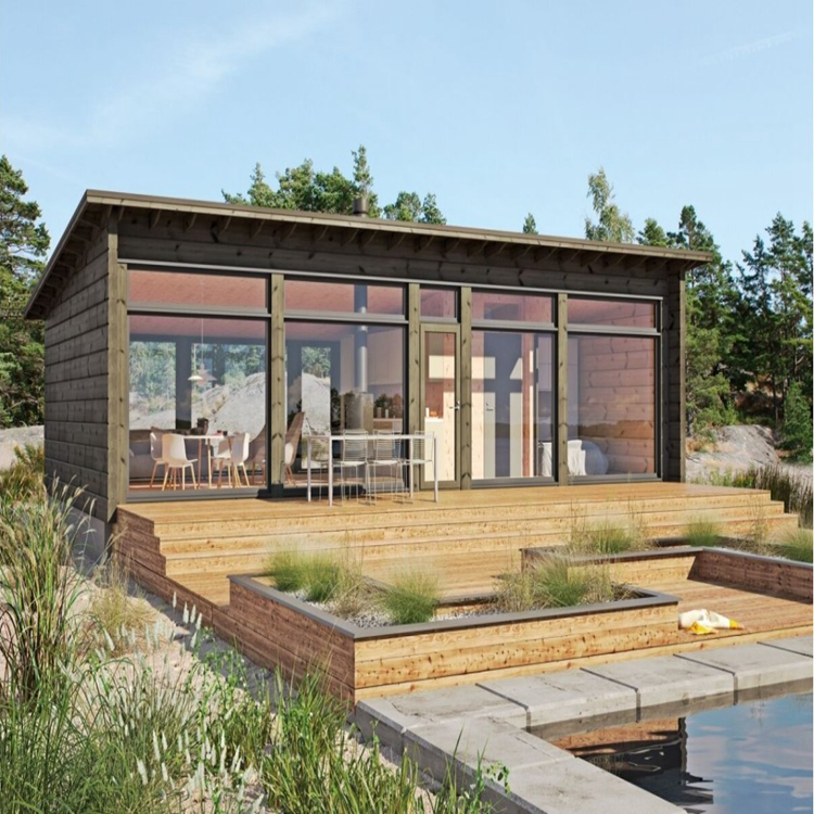 American Prefabricated Wooden Glass Houses Kit 3 4 5 Bedroom Prefab Modular Homes