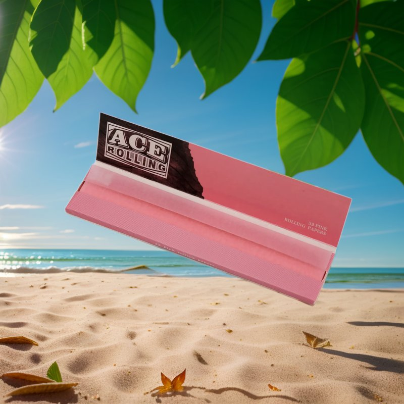 Private Label 1 1/4 Pink Medium Size Wood Smoking Rolling Paper