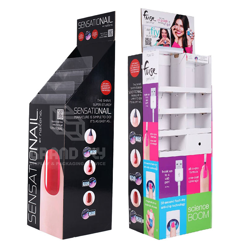 Cosmetic Paper Pop POS Cardboard Floor Display Stand Fsdu for Supermarkets Shelf