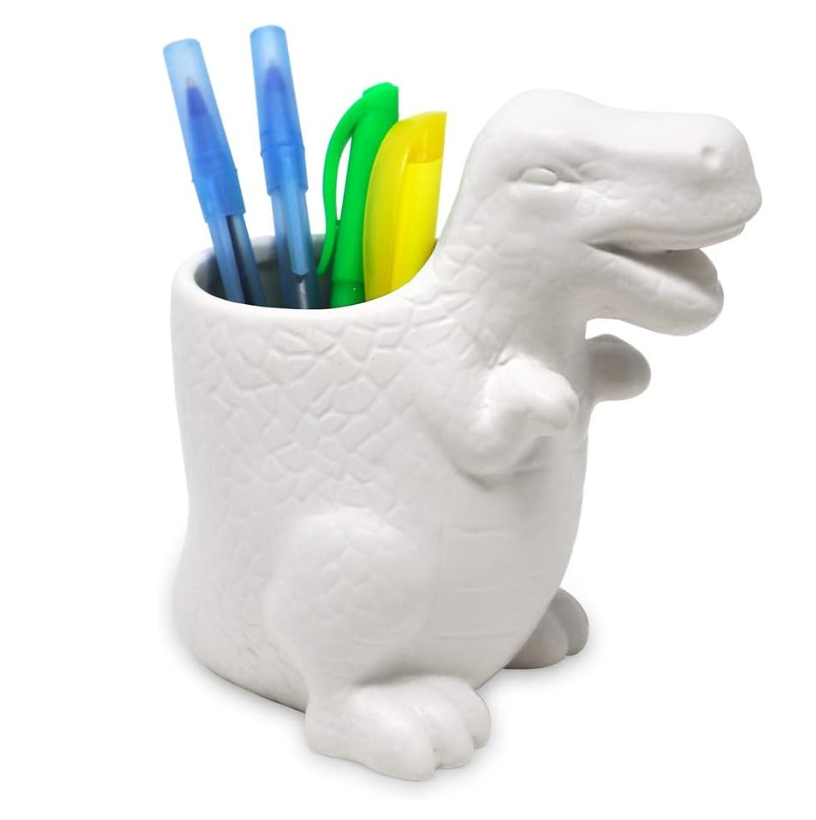 Dinosaur Style Single Ceramic Cup Understated Look Main Bathroom Accessories