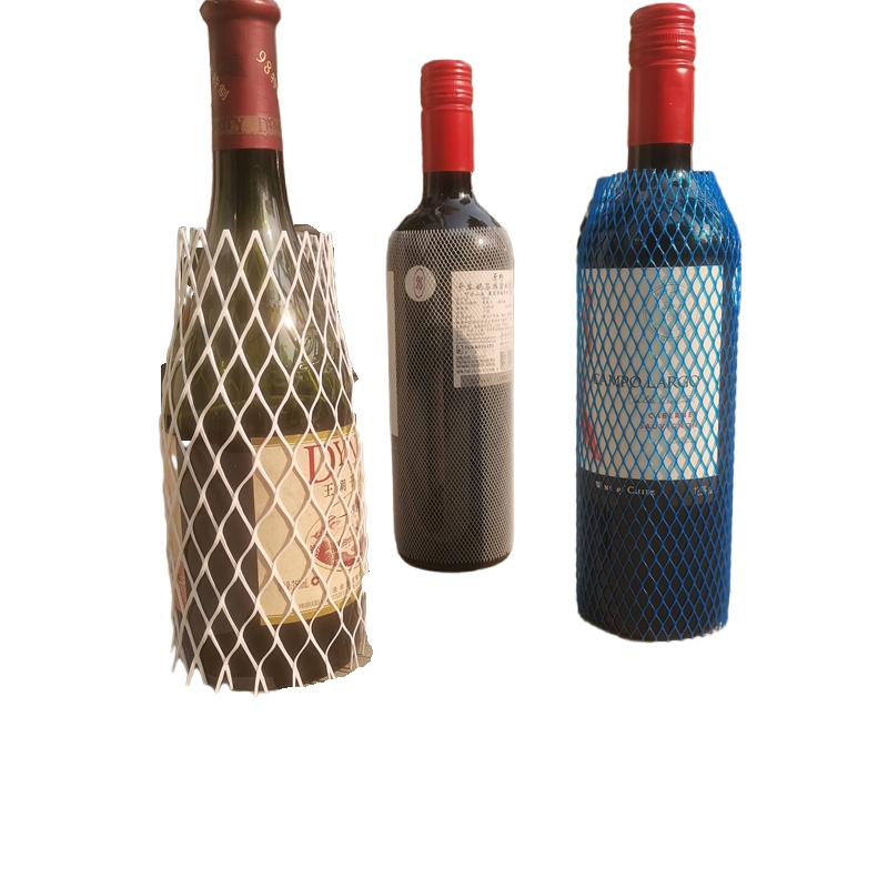 Durable Mesh Wine Bottle Net for Secure Elastic Nylon Shipping and Storage Packaging