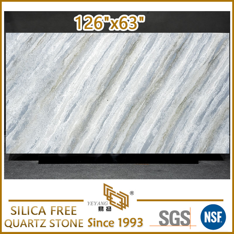 Premium Solid Non-Silica Quartz Stone Blue Silica Free Quartz Slabs