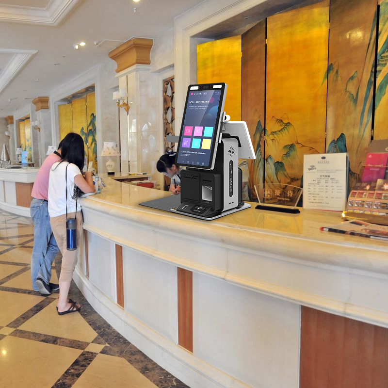 Double Sided Kiosk Self Service Desktop Self Service Kiosk Double Touchscreen Check in Kiosk