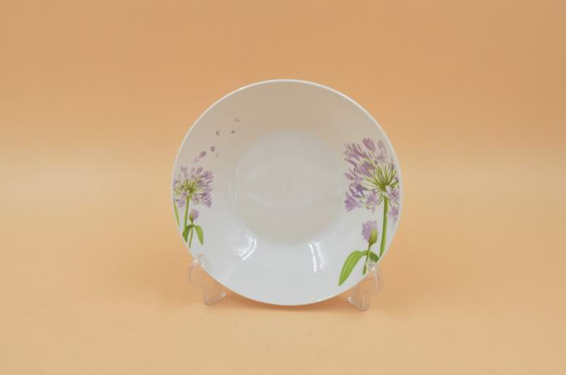 8"Soup Plate with Cheap Decal Porcelainware Ceramics Tableware