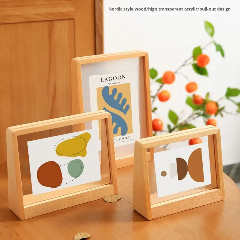 New Products High-Clarity Ultra-Clear Crystal-Clear Double-Sided Transparent Photo Frames for Baby Nursery Decor