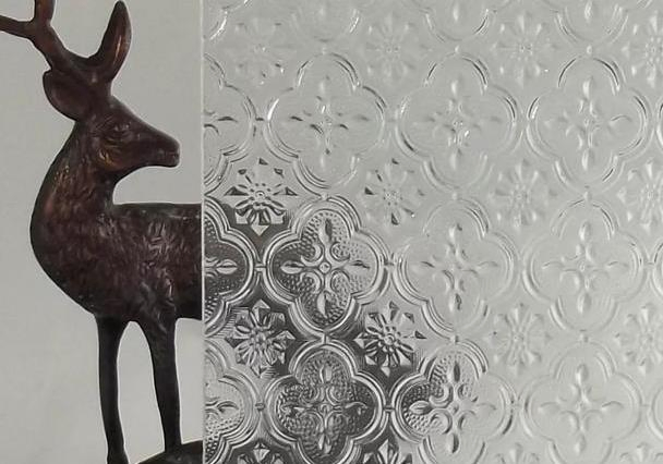 European Grey Water Ripple Patterned Glass for Commercial Facades