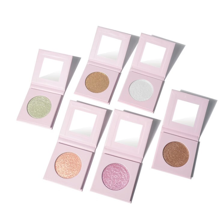 Pink Package Glitter Highlighter Face Cosmetics Vegan Makeup Highlight Customized Logo