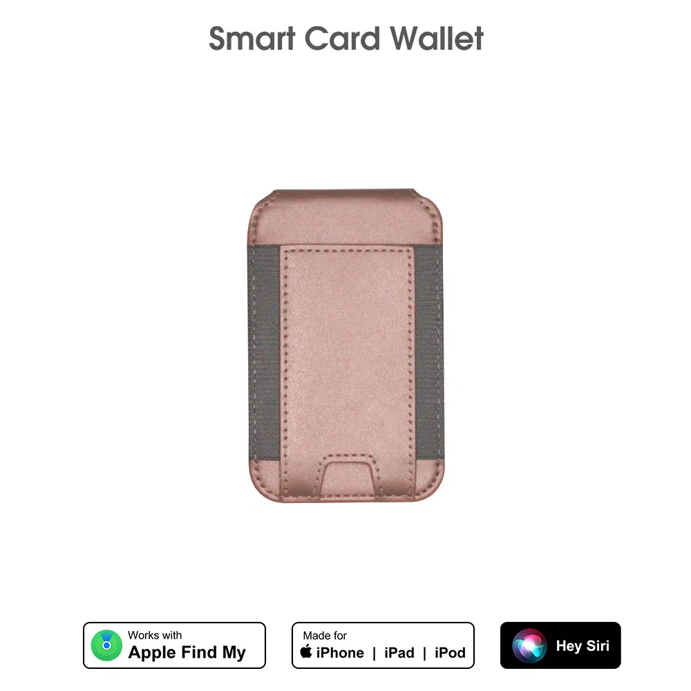 2025 GPS Location Find My PU Leather Magnet Smart Phone ID Card Holder Wallet External Slot Pocket for iPhone with Magsafe