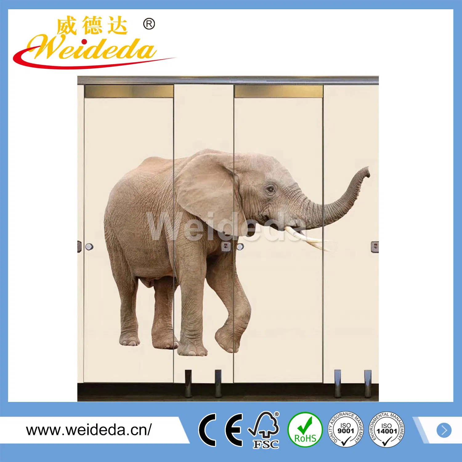 12mm Compact Laminate Toilet Door Panel