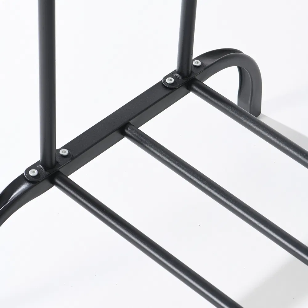 Industrial Double Rod Display Rack Heavy-Duty Garment Rack Multi-Layer Clothing Rack