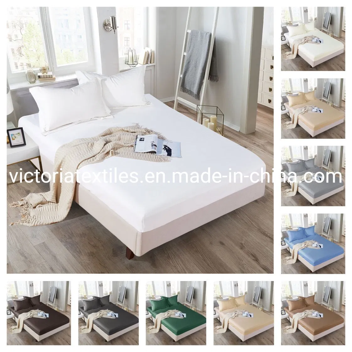 Destiny Collection 1000 Thread Count Authentic Heavy Microfiber 3-Pieces Fitted with Pillowcases (King Size, Fits 15-18′ ′ Deep Pocket) 10 Colors