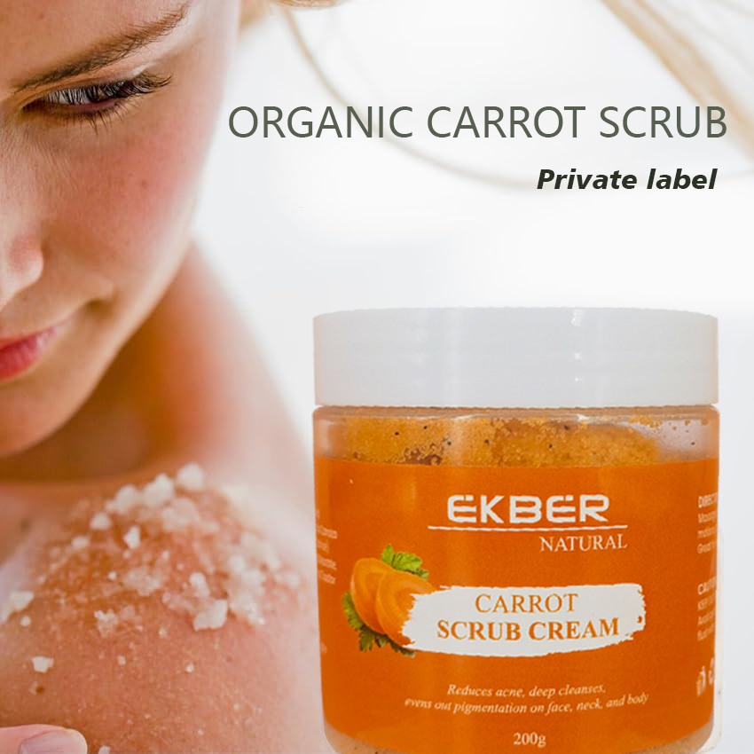 Organic Carrot Exfoliating Skin Wash Acne Deep Cleaning Natural Carrot Body Scrub