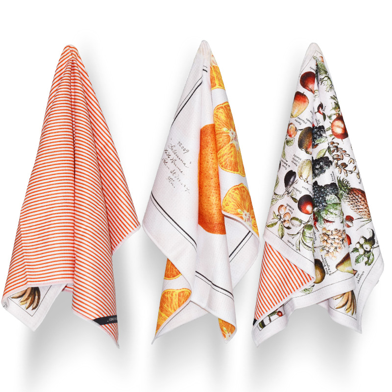 Free Sample Quick Dry Waffle Pineapple Kitchen Rags Microfiber Window Detailing Cleaning Towels 400GSM