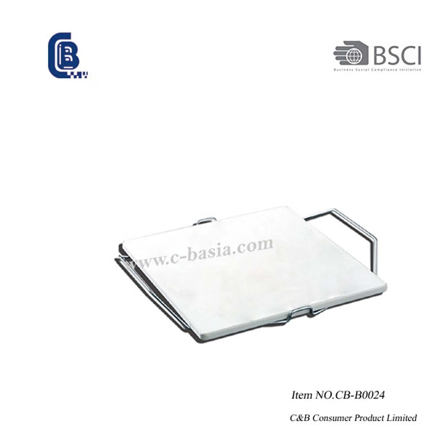 2PCS Pizza Baking Stone Set with Frame