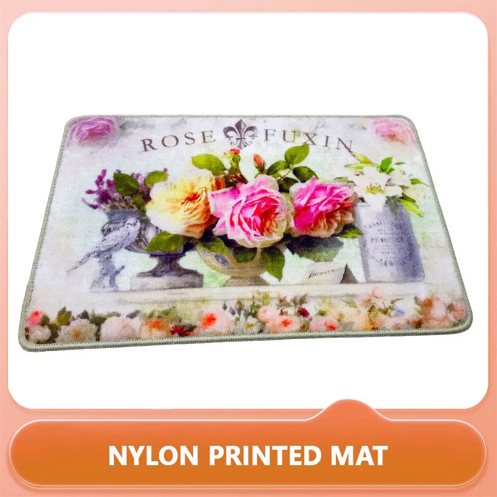 Printed Modern Bath Mats Soft Non-Slip Backing, Printing Door Mat