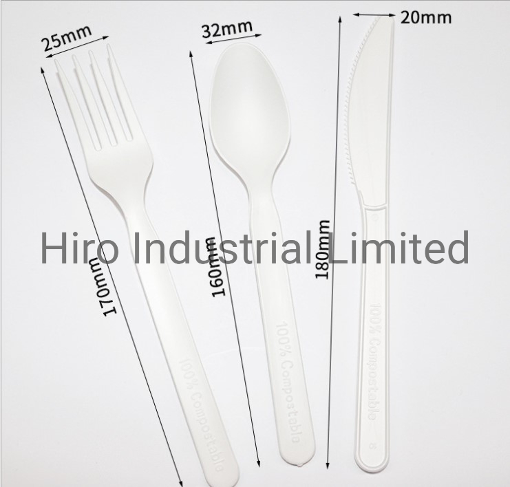 Compostable Eco-Friendly Biodegradable Corn PLA Plastic Cutlery OEM Manufacturer