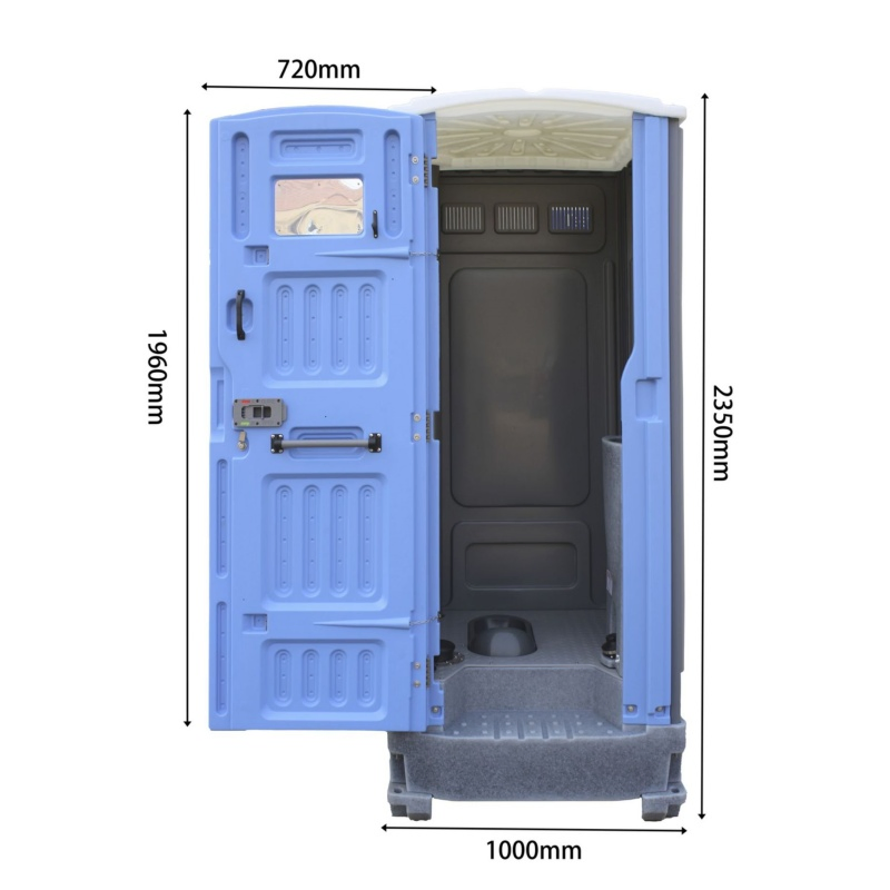 Outdoor Temporary Stainless Steel Non-Slip Premium Portable Toilet with Fecal Container
