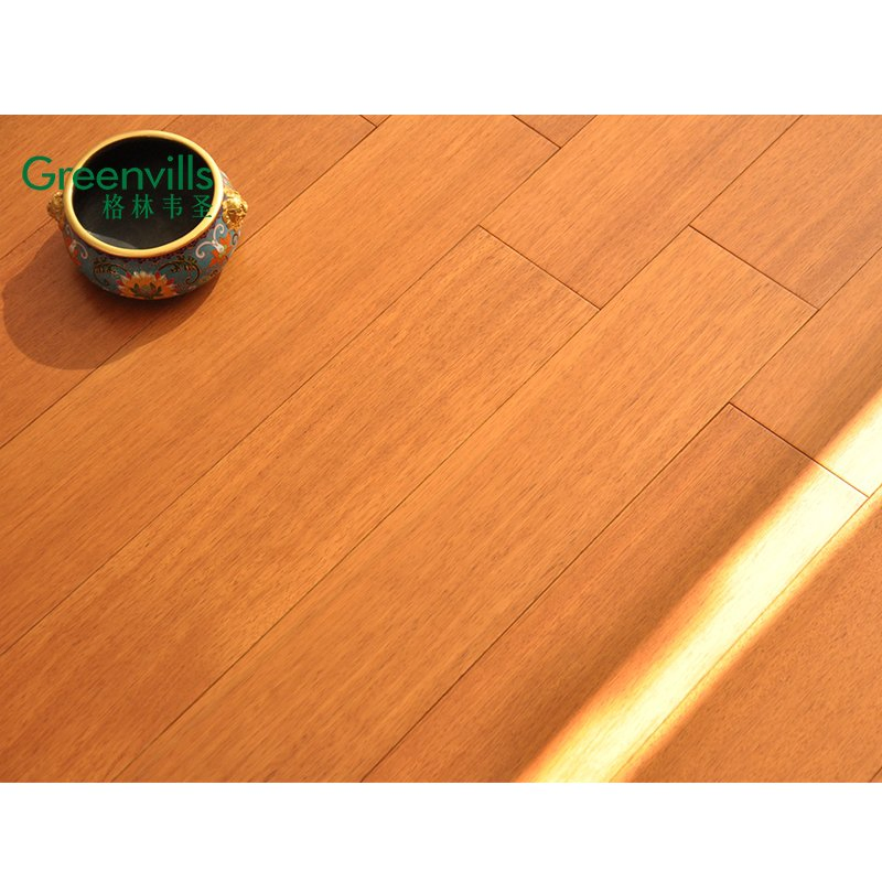 Hot Sale Asian Taun Hand Scraped Smooth Wheat Color Hardwood Flooring