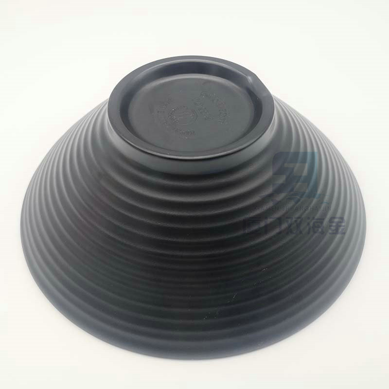 Black Porcelain Bowls Black Round Melamine Soup Bowl Dinnerware