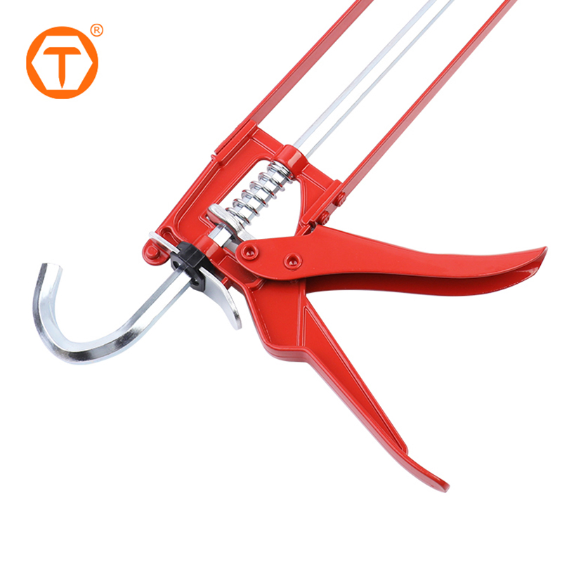 High Quality Stainless Steel Refillable Portable Manual Skeleton Caulking Gun