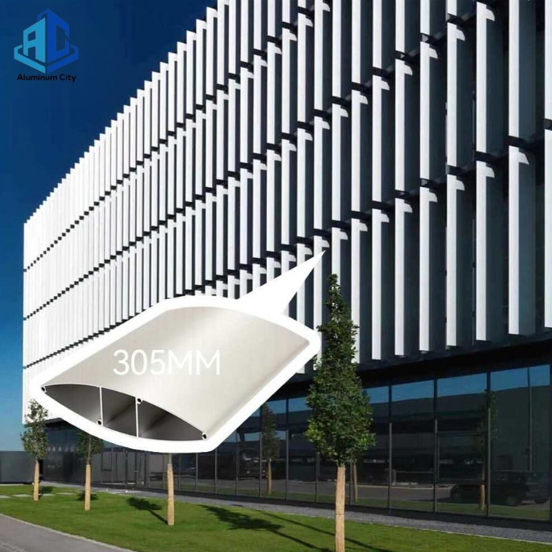 Customizable 3D Design Ventilated Aluminum Louver for Commercial & Industrial Building Facades with Anti-Corrosion Coating