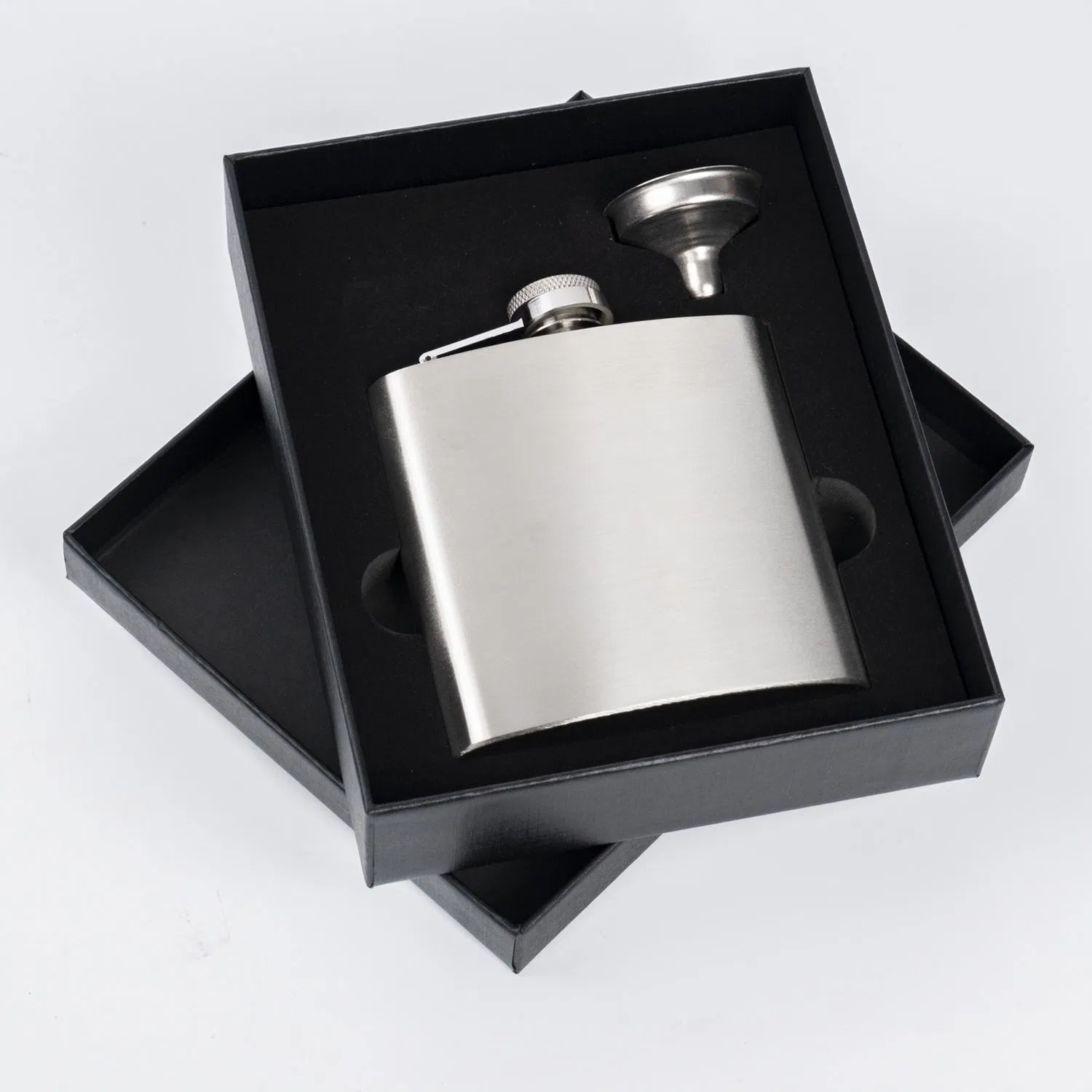 Wholesale Custom Logo 6oz 7oz 8oz Matte Black Hip Flask Stainless Steel Liquor Whiskey Alcohol Hip Flask