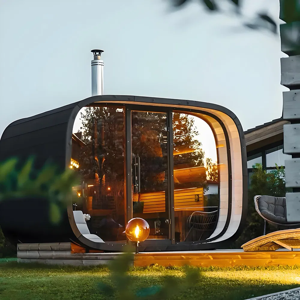 Уличная кубическая сауна для компании до 8 человек