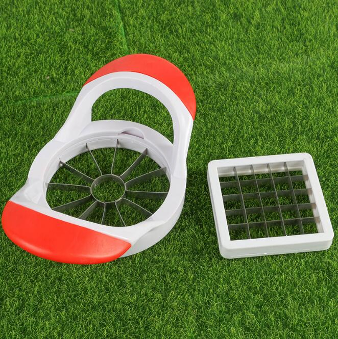 Two Interchangeable Blades Handle Push Cutter,   Apple Slicer & Corer and French Fries Cutterapple Cutter