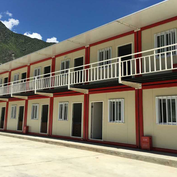 20FT Double Storey Prefab Modern Modular Labor Camp Detachable Container Office Prefab House for Sale