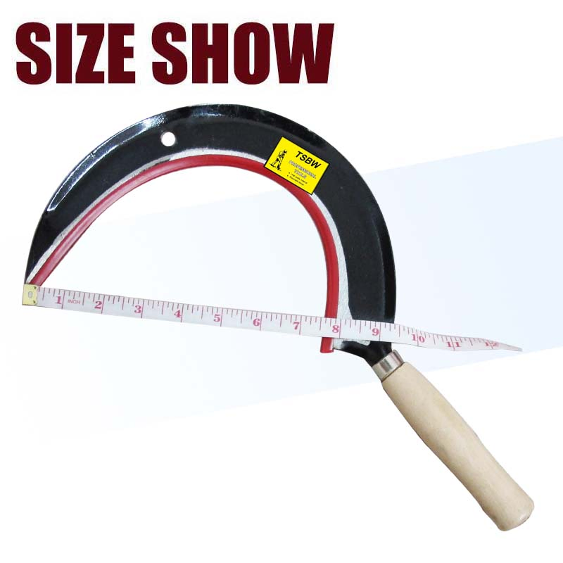 Hand Tools Wooden Handle Agricultural Farming Garden European Type Scythe Cutting Sickle