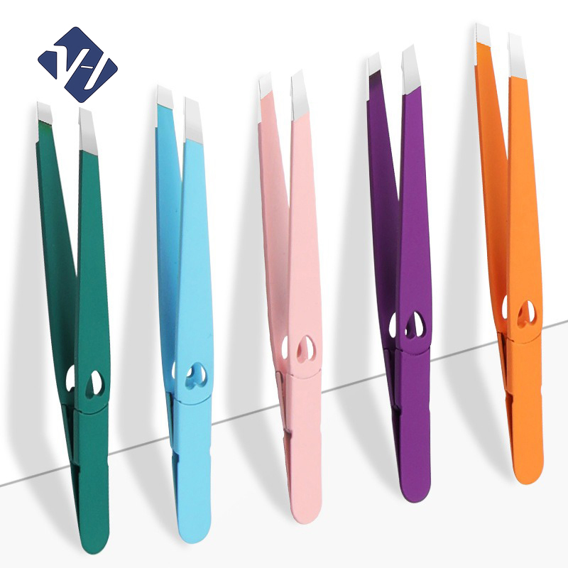 Girls Cosmetic Beauty Tools Private Label Eyebrow Tweezer Custom Personal Logo Tweezers Stainless Steel Usage for Personal Care
