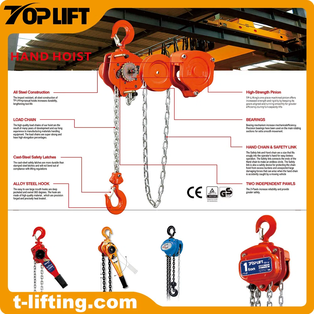 China Factory Manufacturer Manual Hoist Lifting Chain Pulley Block