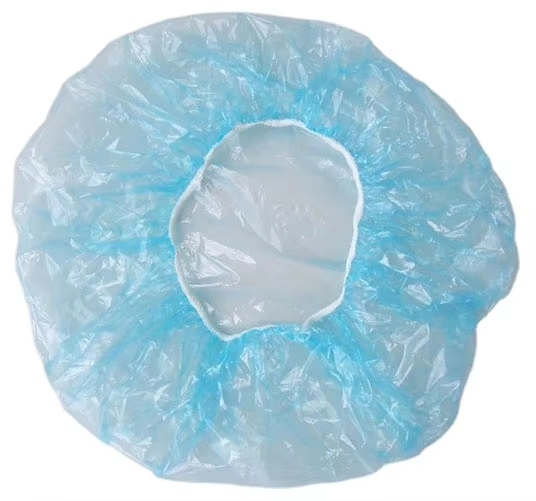 Disposable Plastic PE Shower Caps Food Service Hospitals Waterproof Clear Bath Cap Beauty SPA Salon Hair Processing Caps