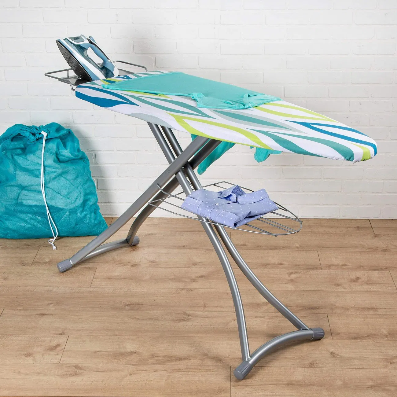 Premium Fold Durable Sturdy Space Saving Ironing Board with Large Iron Rest