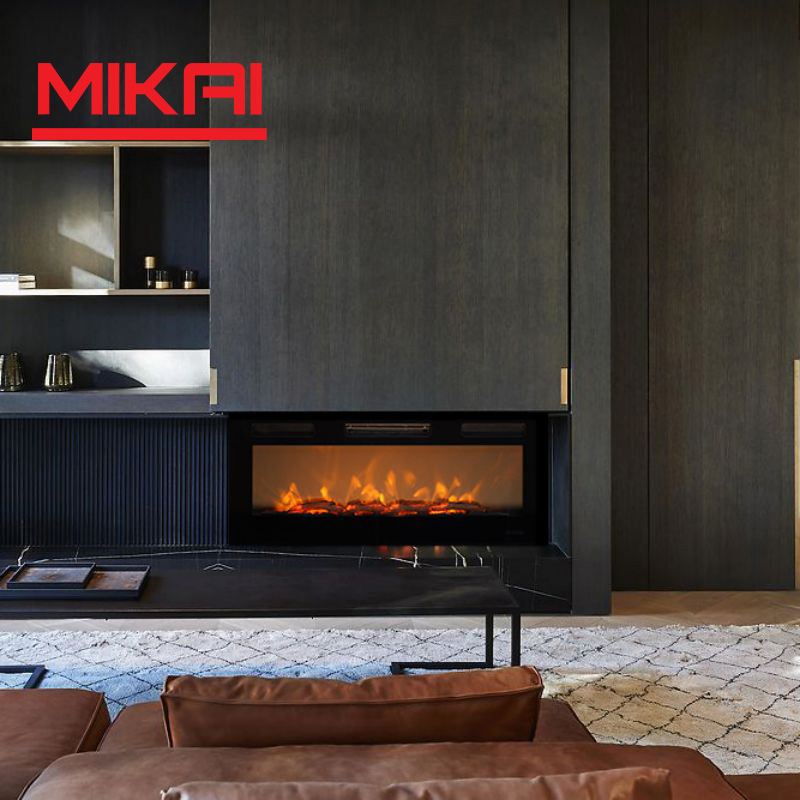 Wall Mounted Electric Fireplace Stove Insert 1.2m Length Room Heater Remote Control Decorative 3D Fireplace