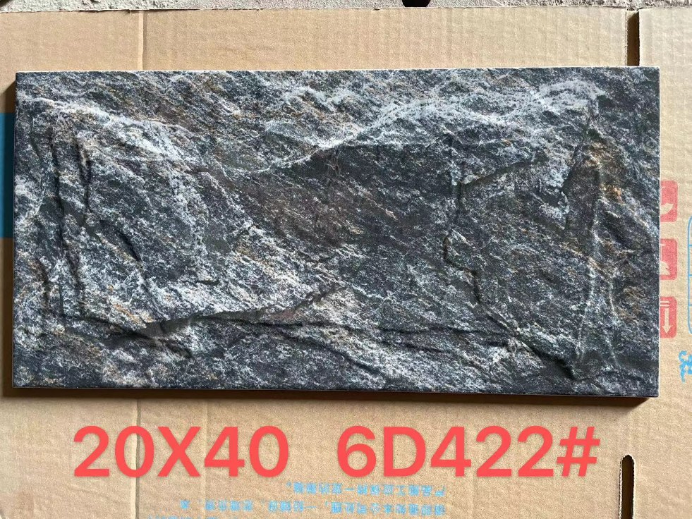 200*400mm 3D Inkjet Stone Look Exterior Wall Tiles Ceramic Wall Tile for Facade Building Material