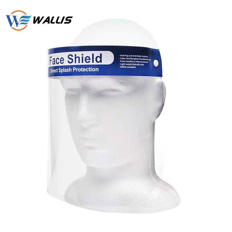 Transparent Anti-Fog Protective Reusable Isolation Face Shield Mask for Restaurant