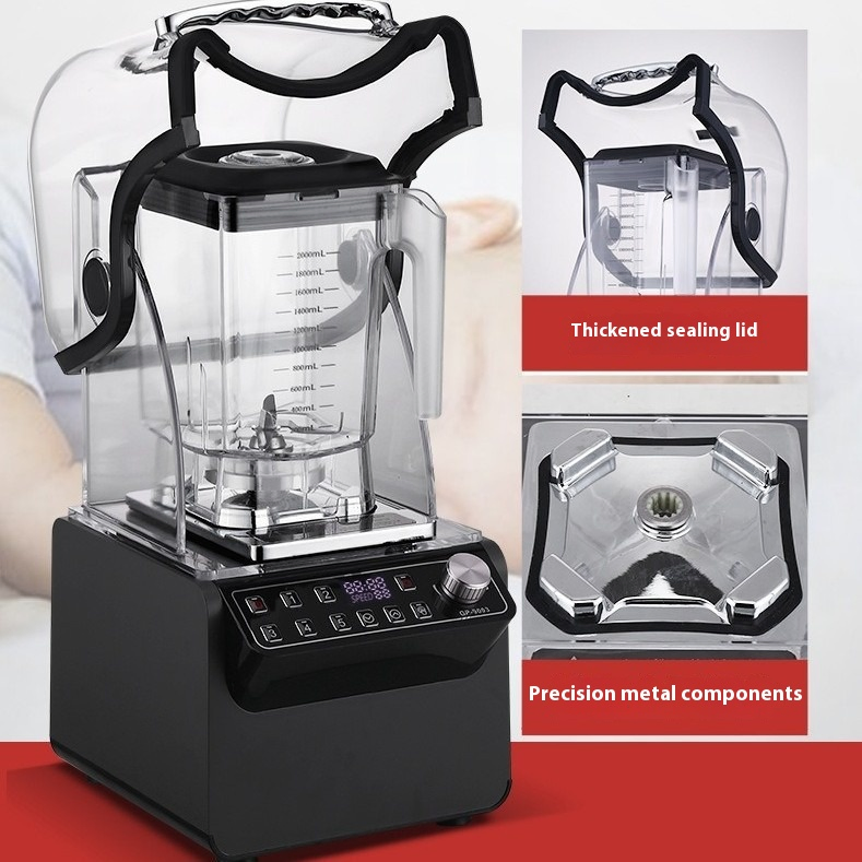 Heavy Duty Licuadora Commercial Blender Fruit Juicer 2L Large Capacity Countertop 1800W Electric Plastic Pure Copper Motor 1800