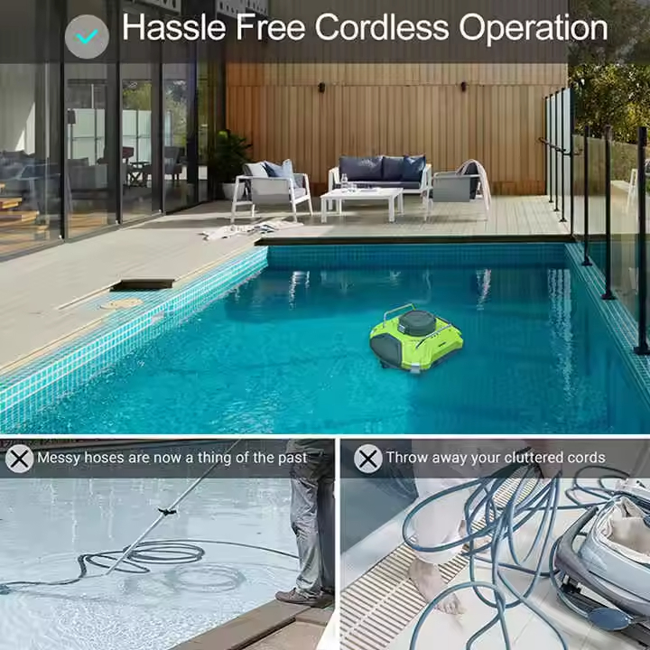 Glgw Smart Pool Cleaner Swimming Pool Cleaning Robot Battery Powered