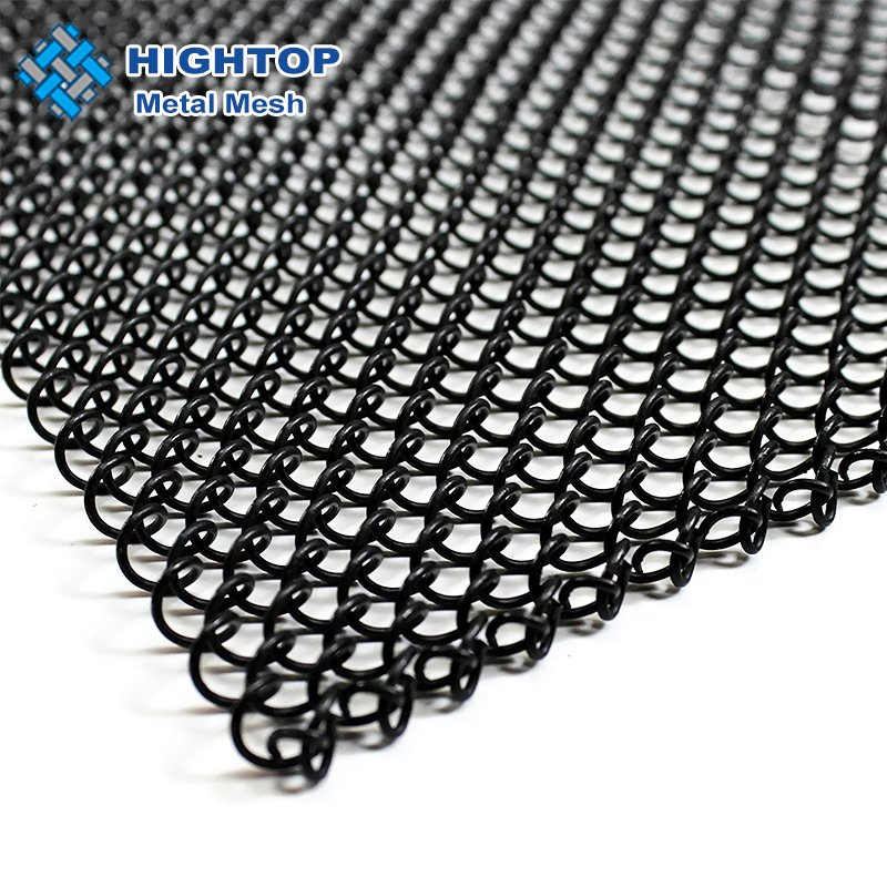 Amber Aluminum Metallic Curtains Chain Mail Mesh Curtain
