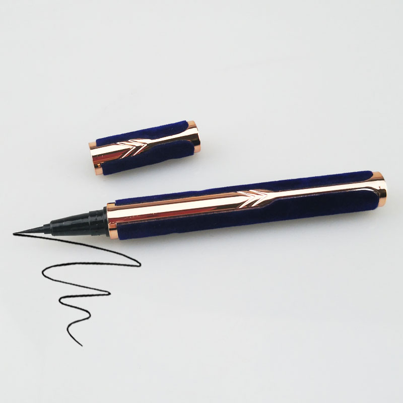 OEM Suede Sapphire Blue Non Halo Dyeing Waterproof Durable Dry Cool Black Eyeliner