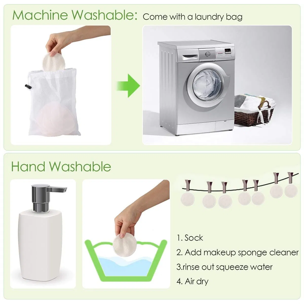 High Quality Eco Friendly Makeup Remover Pads Bamboo Cotton Pads Zero Waste Gift Box