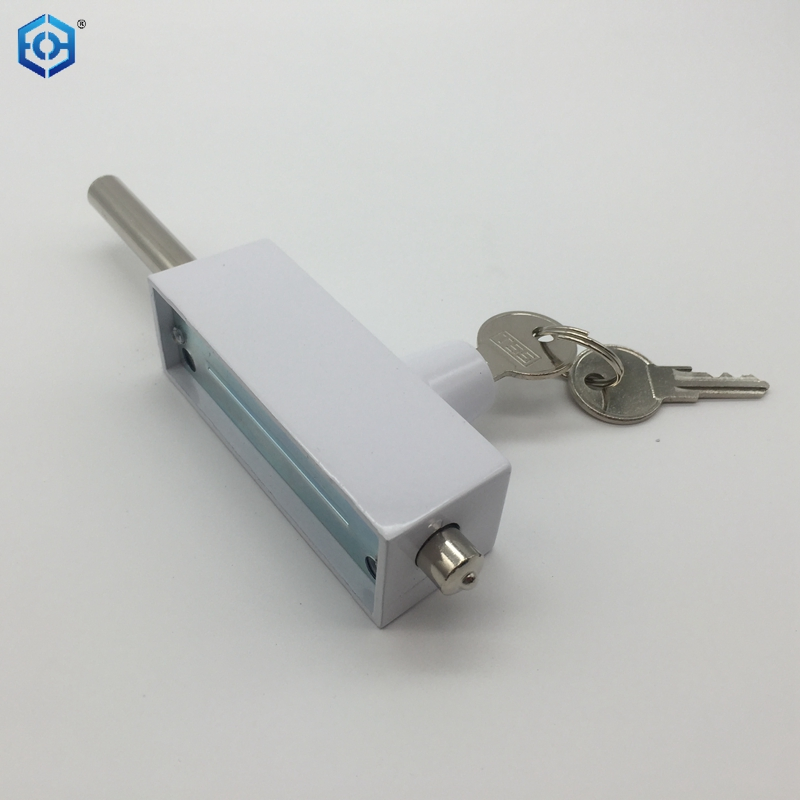 White Standard Security Door Pushbolt Lock Suitable for Aluminium Wooden Door