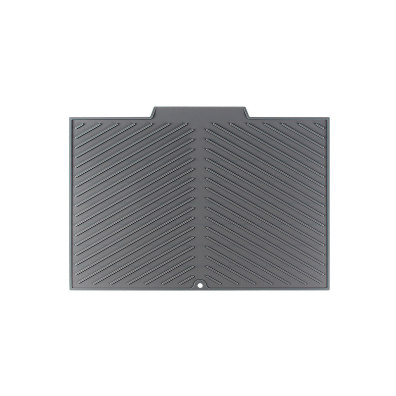 Силиконовый коврик для сушки посуды с уклоном и сливом