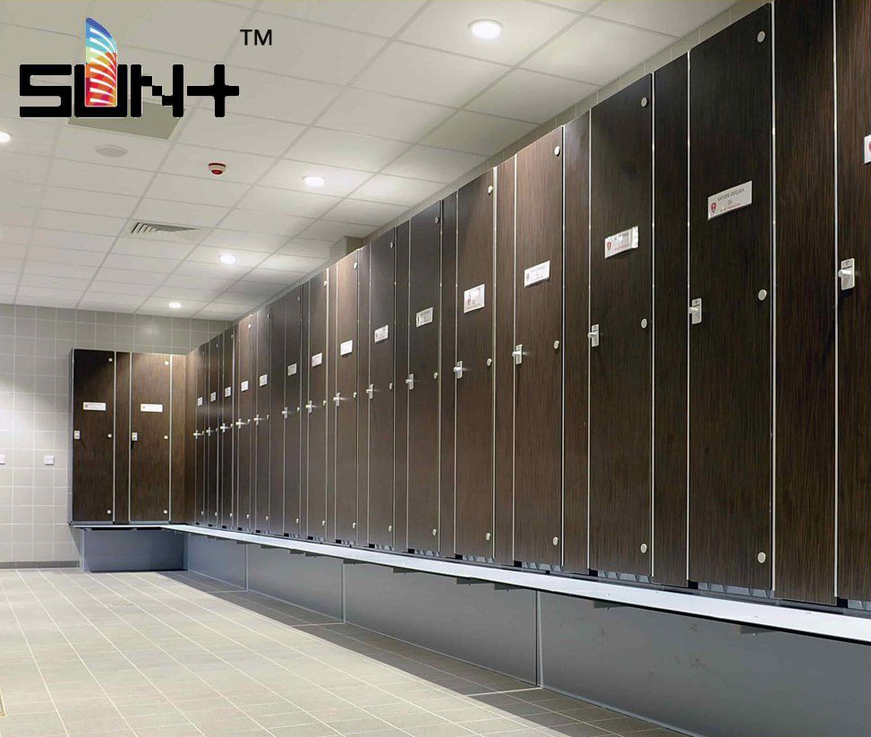 Anti-Fire & Water-Proof Fire-Resistant Compact Laminate HPL Toilet Partition for Hospital/Gym/Supermarket