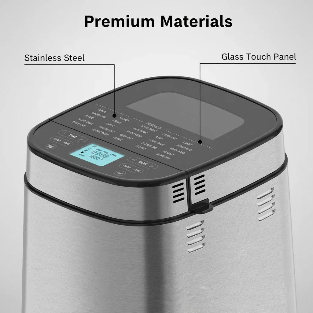 Bread Maker Machine Stainless Steel Automatic Bread Machine 3 Loaf Sizes