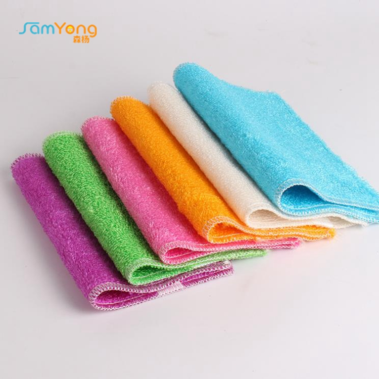 Wholesale Kitchen Dish Cloth Bamboo Fiber Cleaning Dish Cloth Towel Kitchen Dish Towels